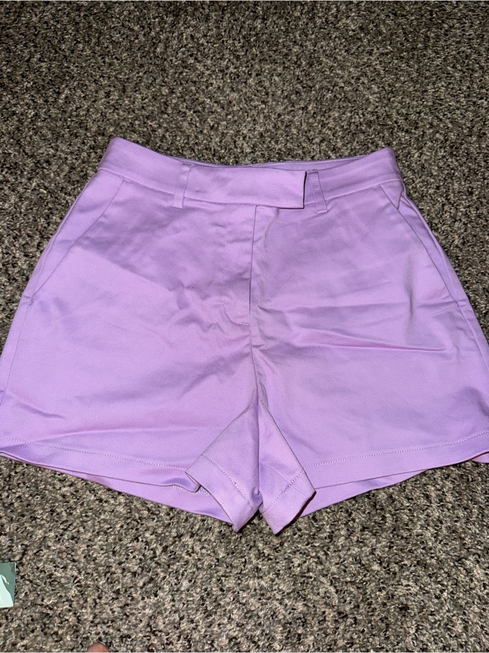Express Lavender High-Waist Tailored Shorts